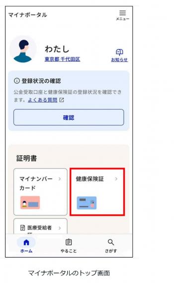 マイナトップ画面