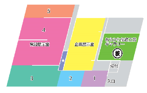 展示室内エリアの図面