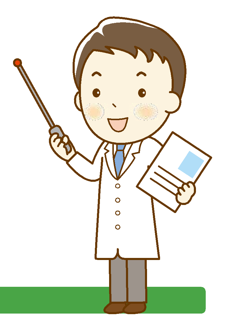 医師が講義をしているイラスト