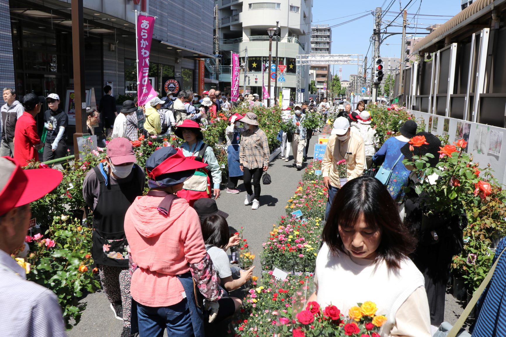 あらかわバラの市の様子