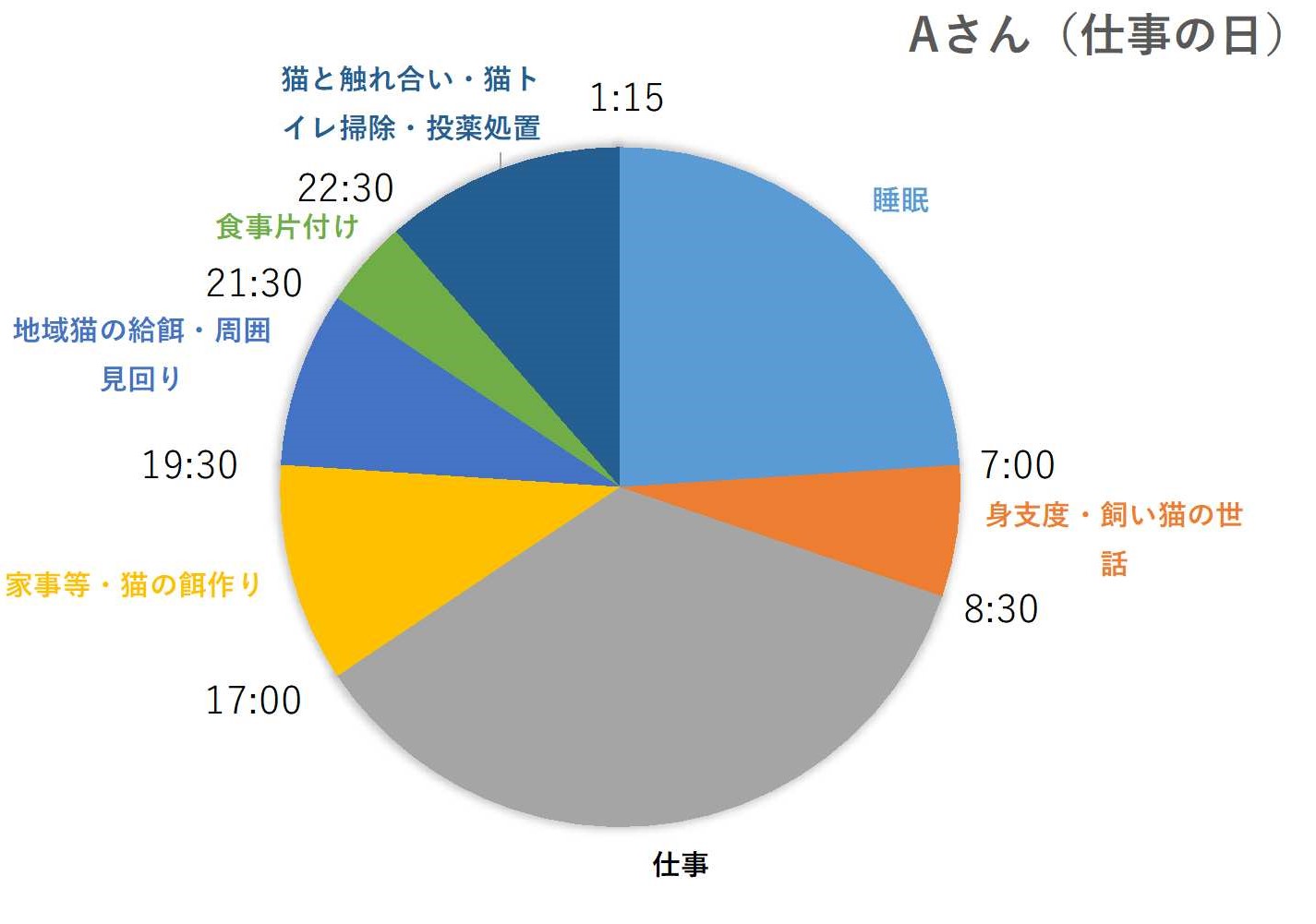 Aさんの仕事の日のスケジュール