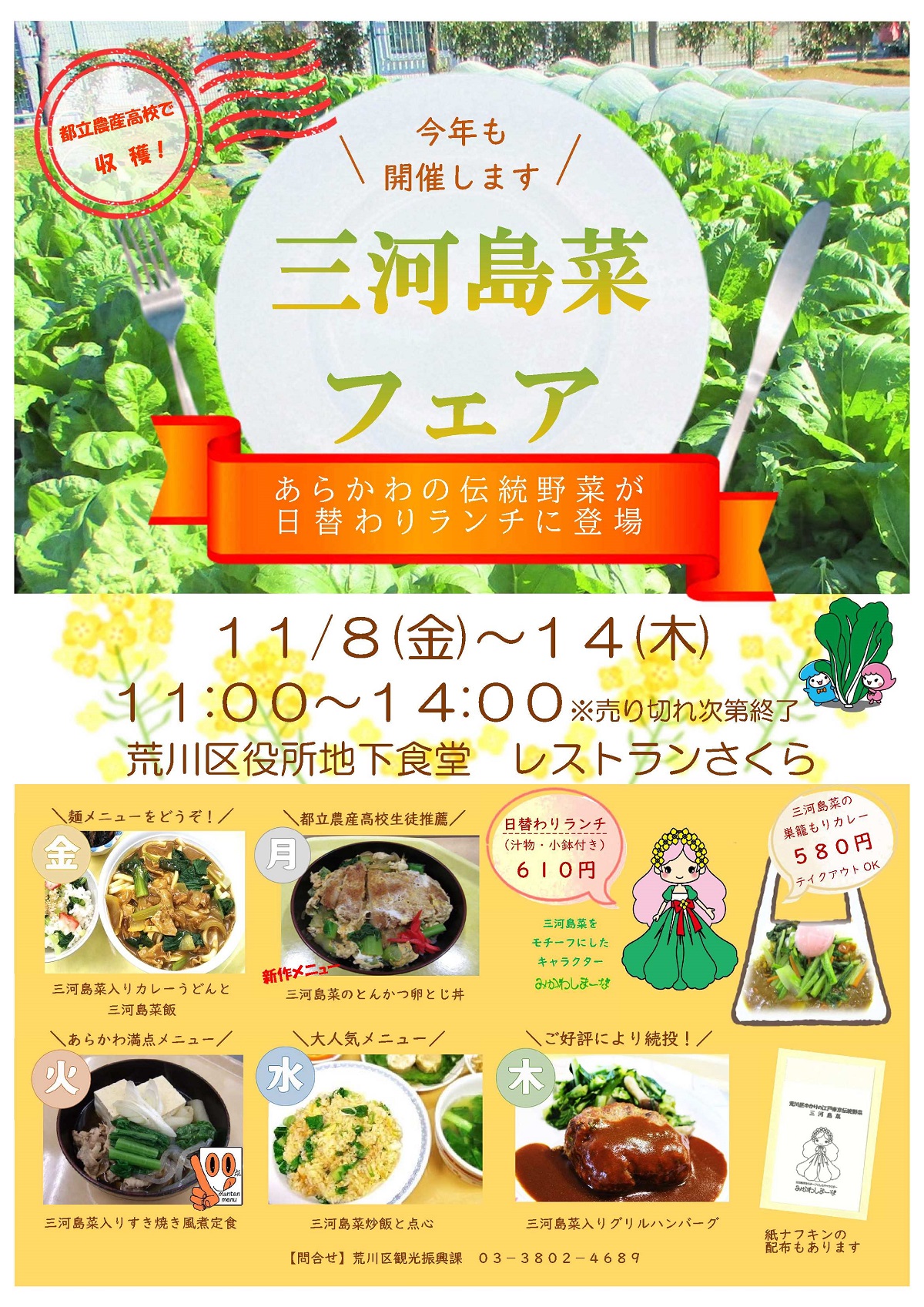 三河島菜フェアチラシ