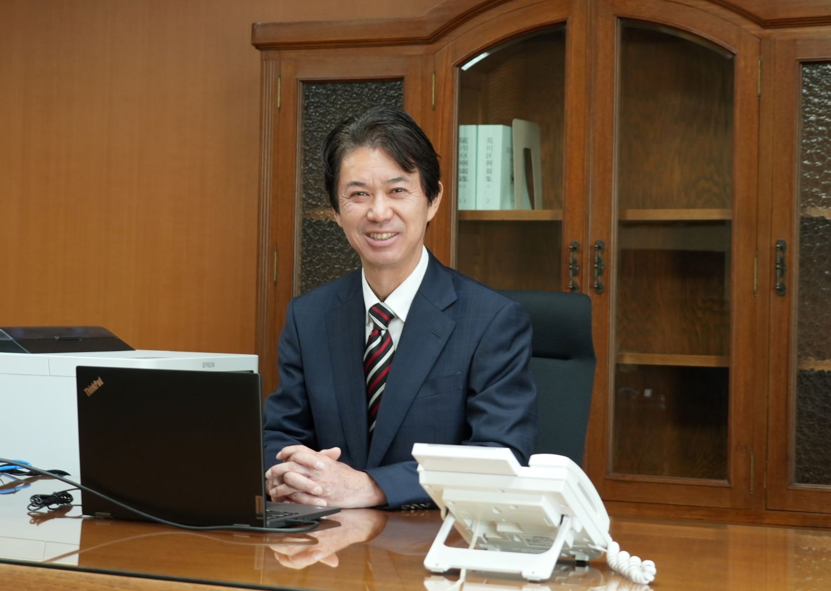 区長室に入った滝口区長