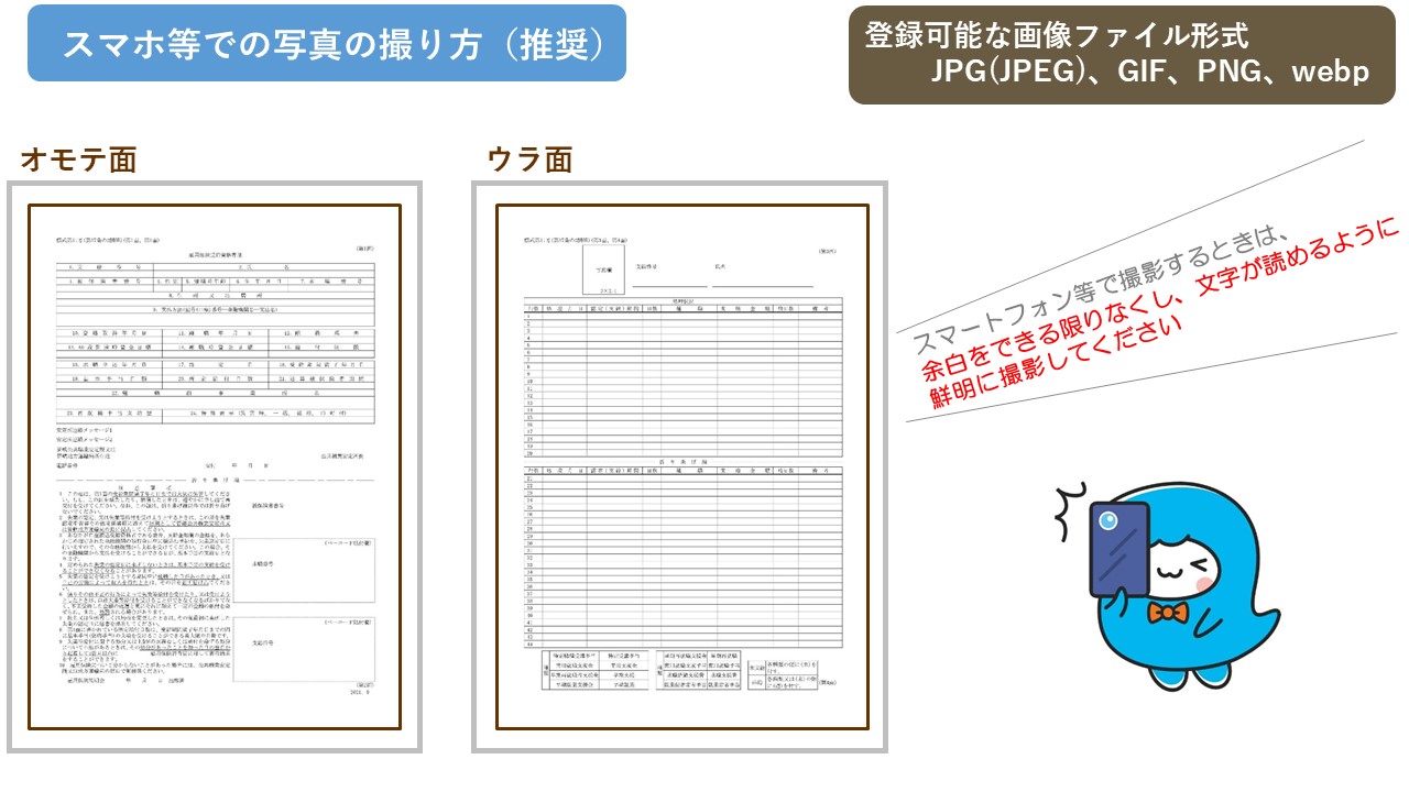 スマホ等での写真の撮り方