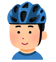 ヘルメットをかぶっているイラスト