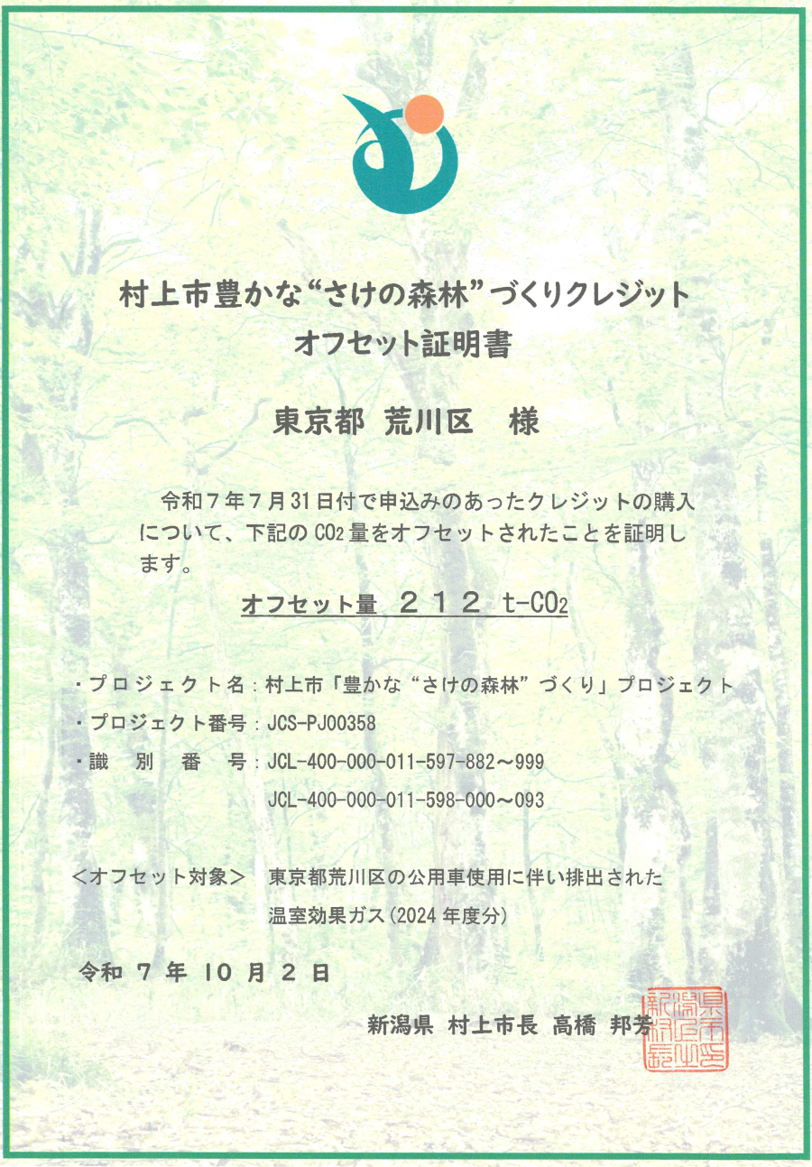 オフセット証明書