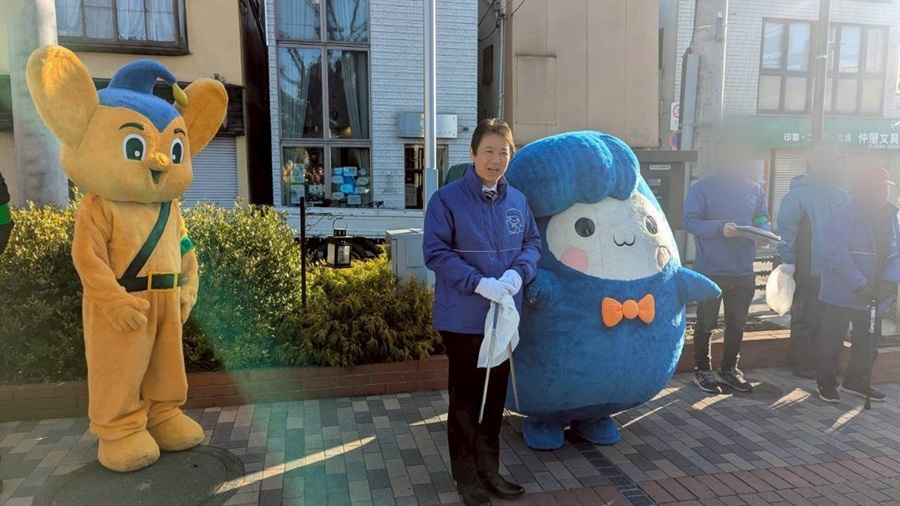 挨拶をする区長