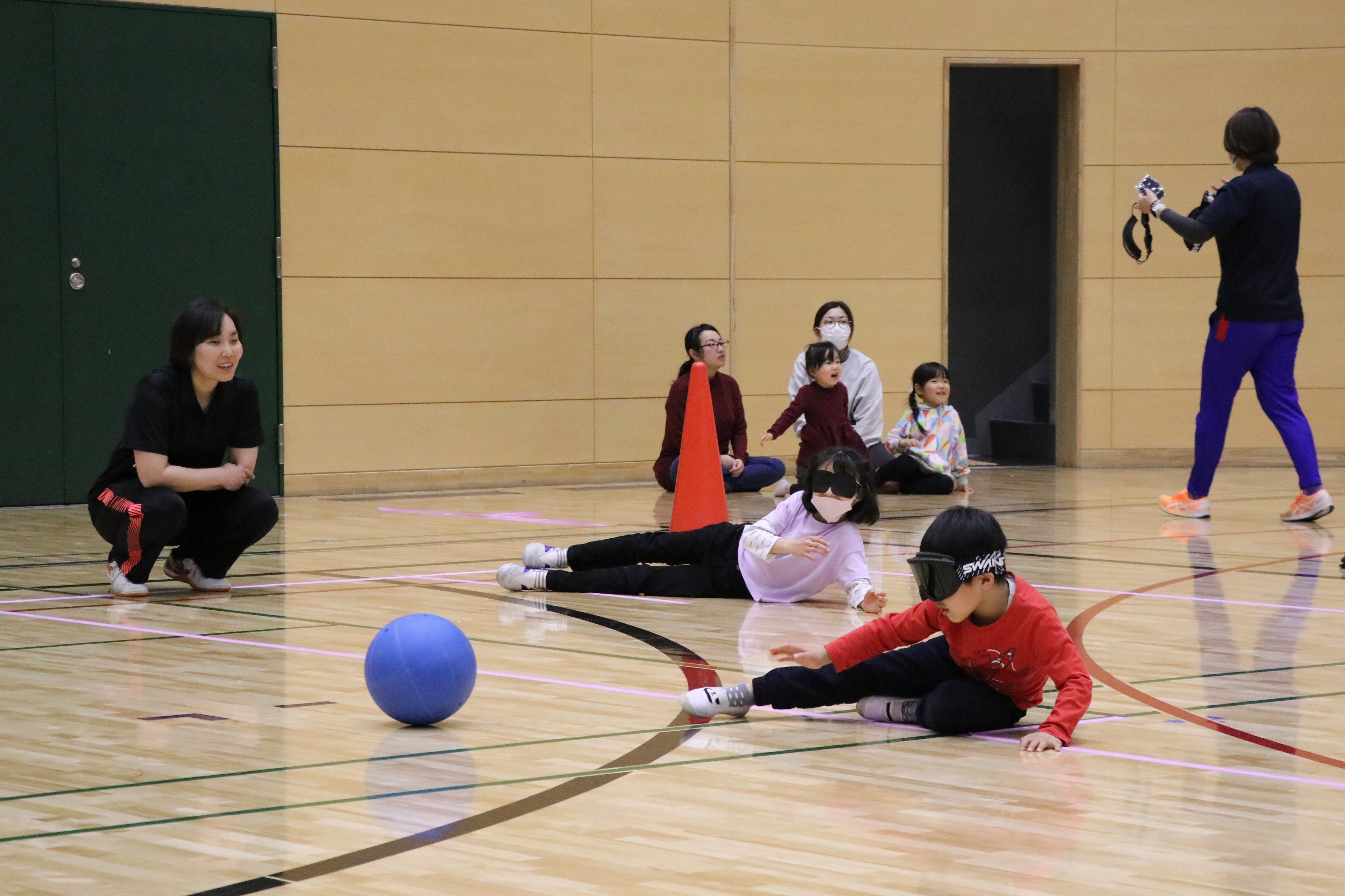 ゴールボールの体験（一昨年の様子）