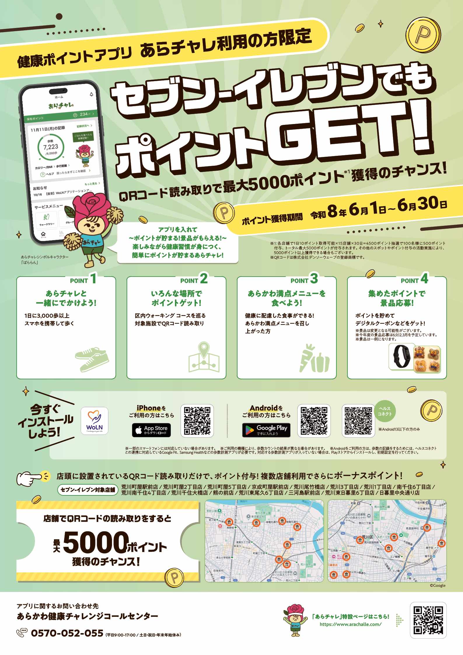 セブンイレブンでもポイントゲット！