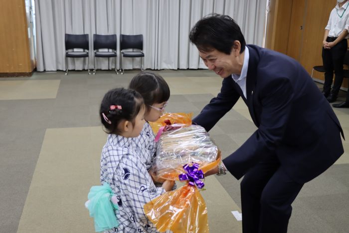 区長から園児たちへ