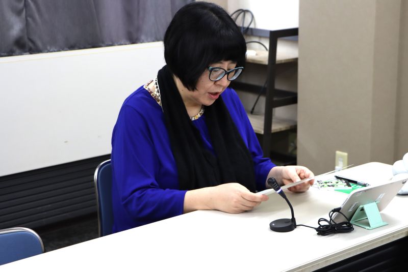マナー放送録音の様子
