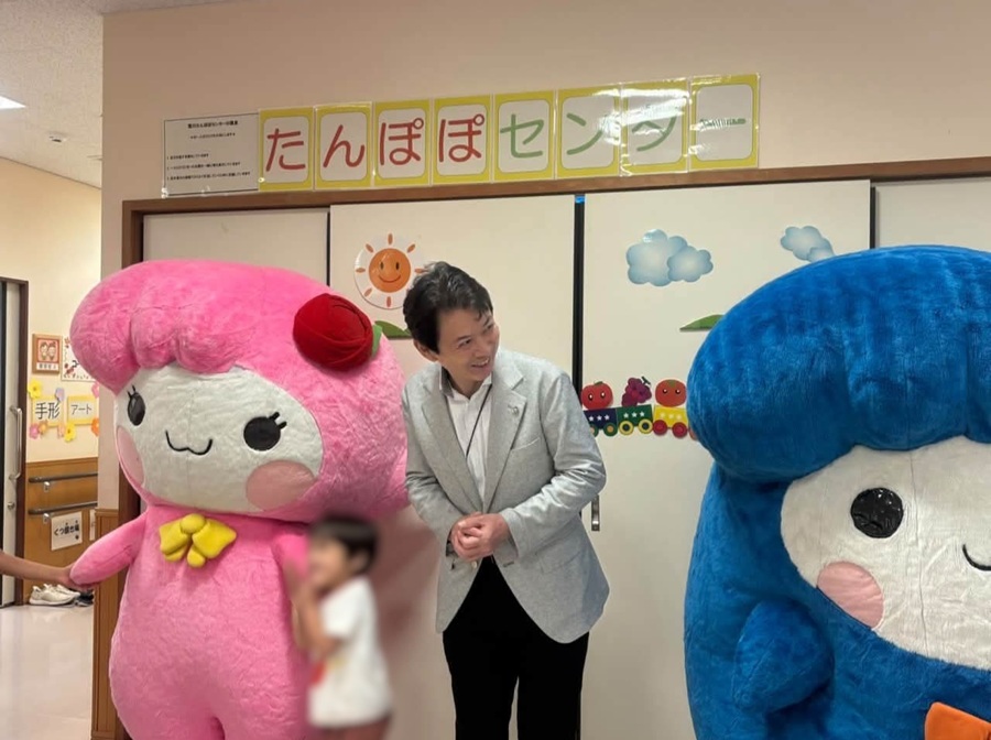 挨拶をする区長